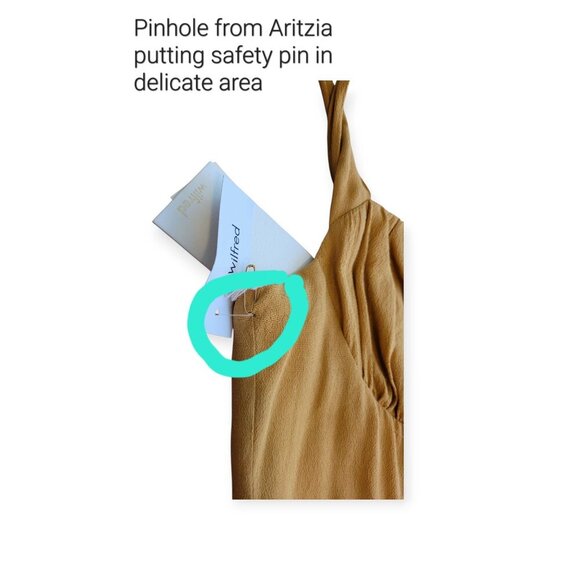 NWT Wilfred Aritzia Cammy Dress Gold Size Small - Picture 16 of 16